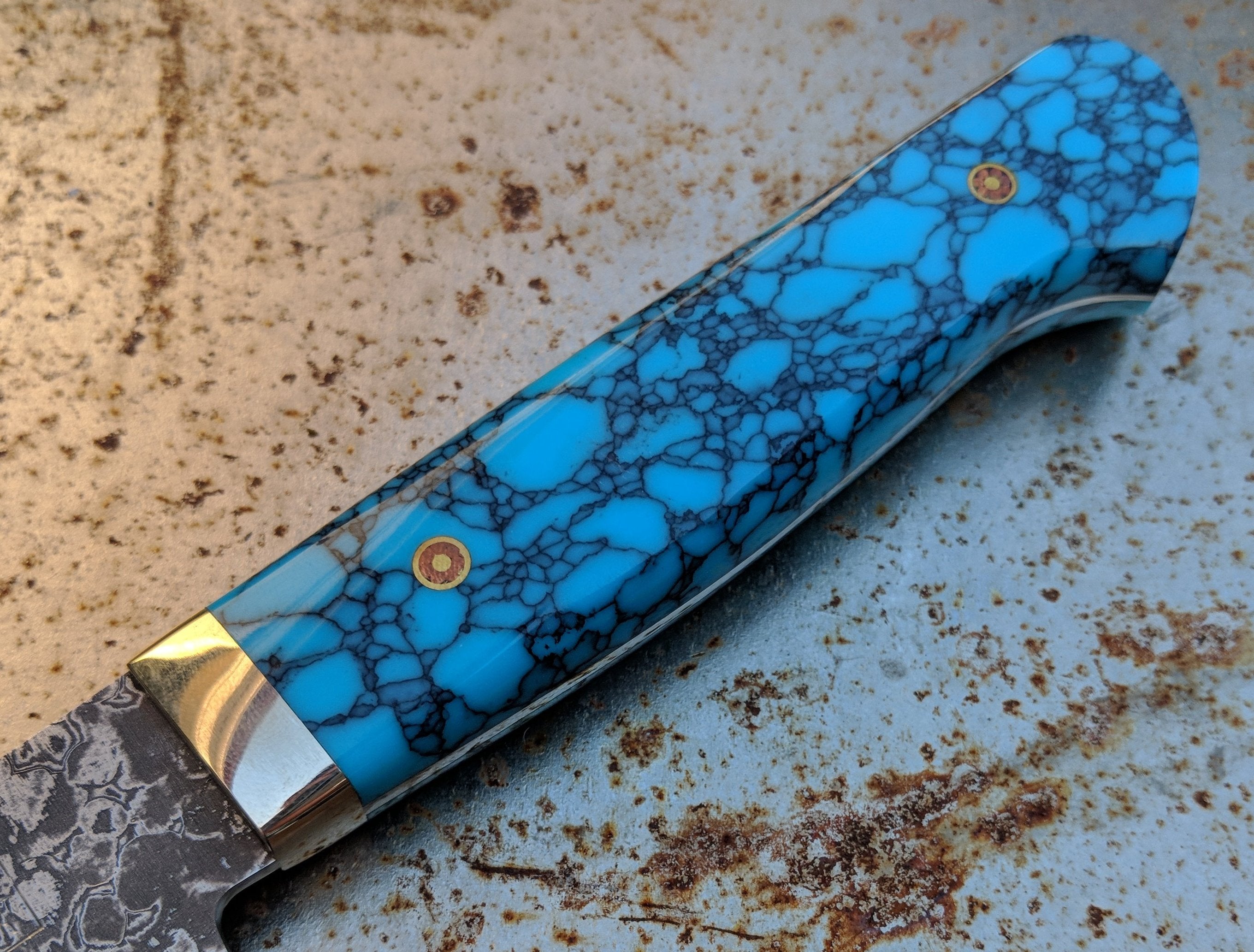 Premium Mr. Itou 190mm Turquoise Gyuto Japanese Chef Knife - High Carbon Stainless Steel Blade for Professional Sushi, Meat Cutting & Kitchen Cooking