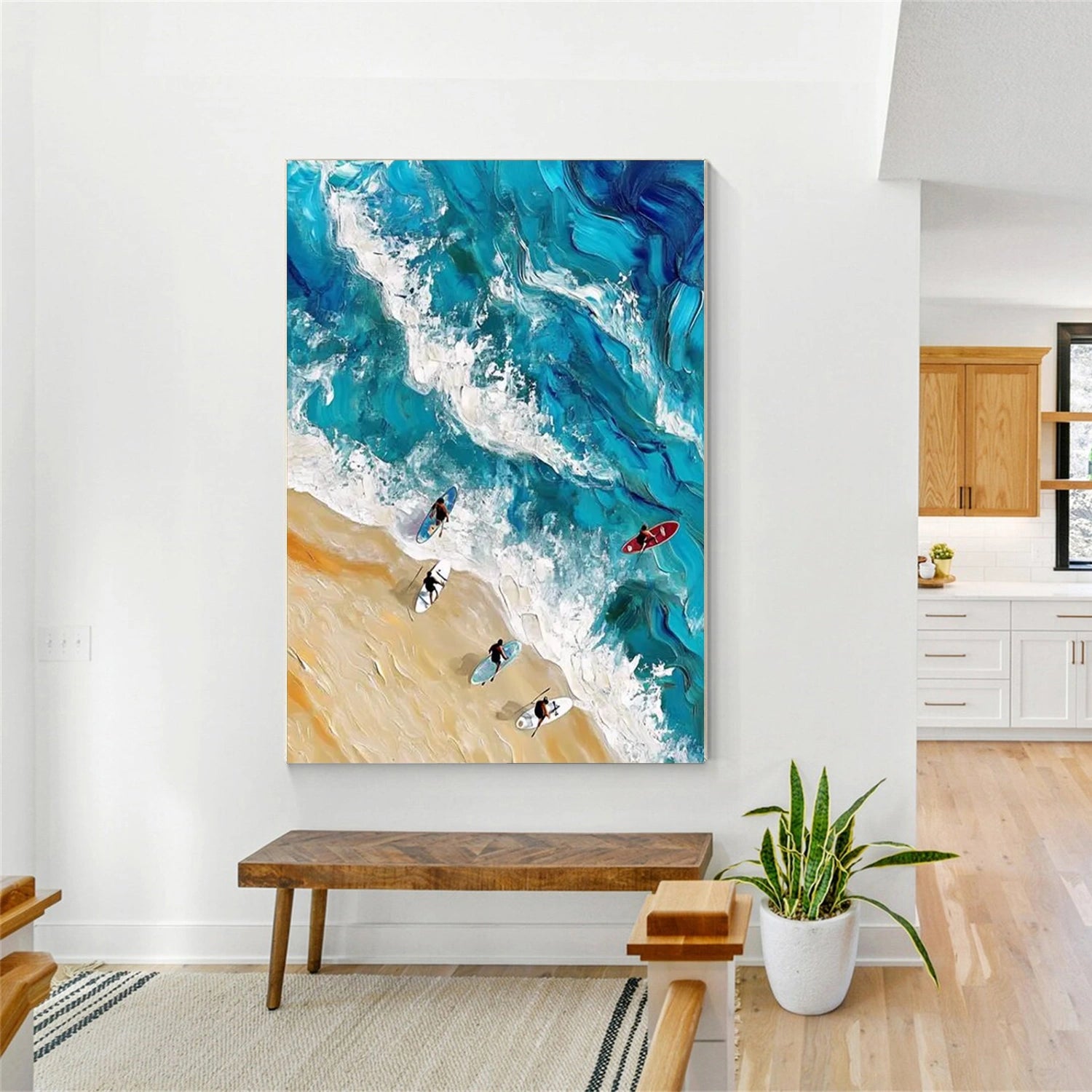 Swimming Sport Texture Canvas Painting #SA012 - High-Quality Wall Art for Home, Office, and Gym Decor