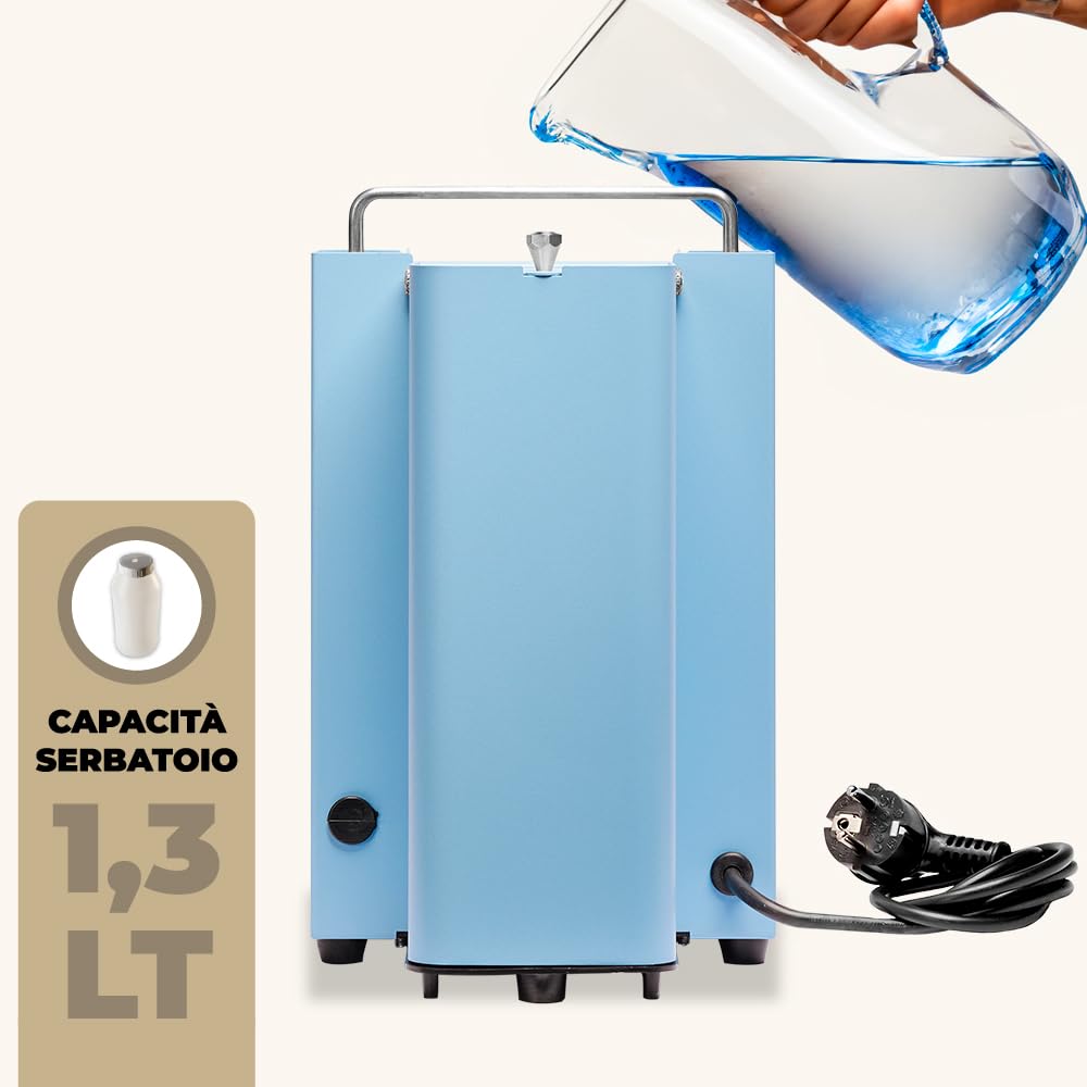 FABER COFFEE MACHINE | Pro Mini Deluxe Model | 44mm E.S.E. Pod Coffee Machine | Chrome Finish | Brass Portafilter (Turquoise) - Perfect for Home, Office & Small Cafes