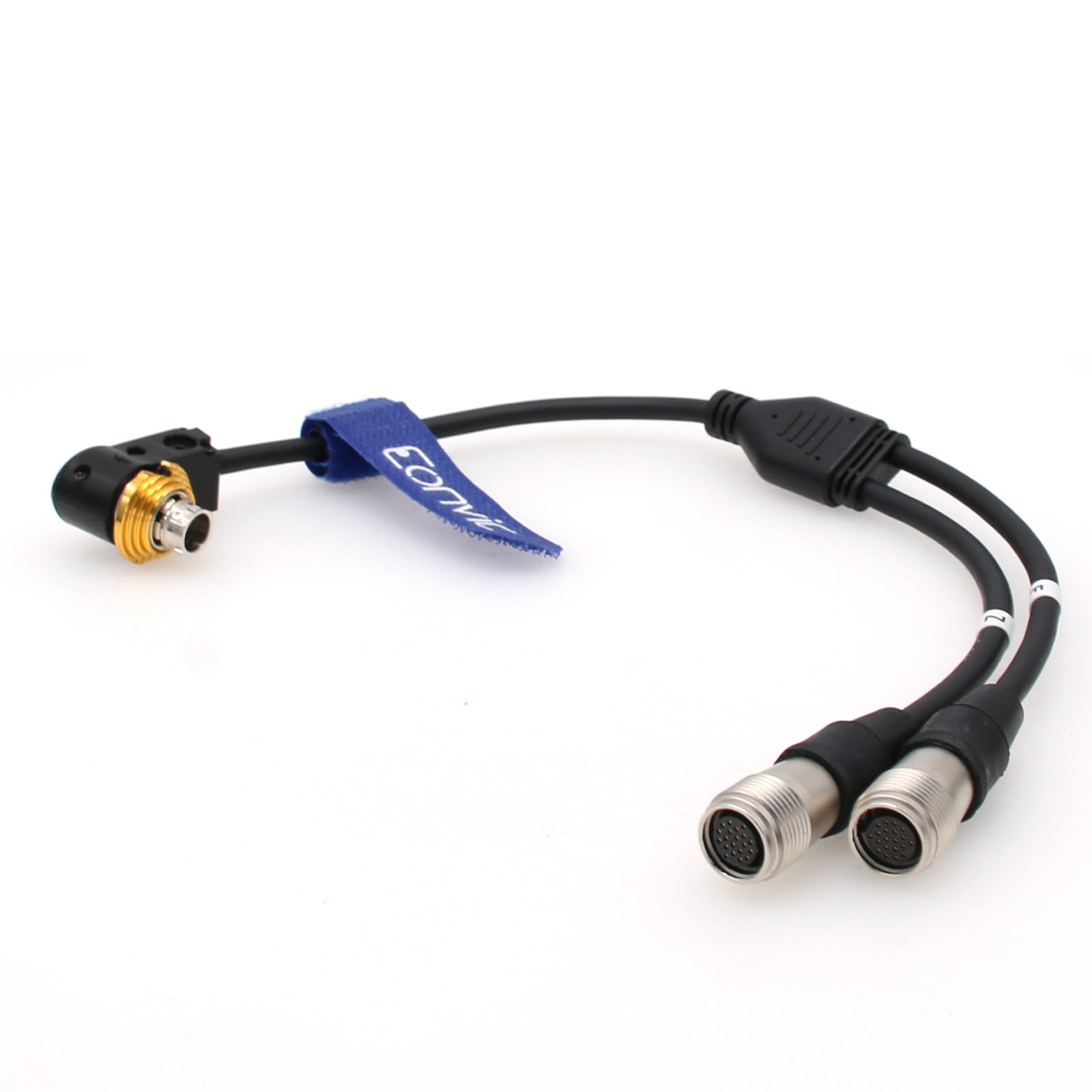 Eonvic Hirose 20 Pin Stratus Lens Control Y Cable for Canon Cinema CN-E Servo Lenses - Professional Video Production Accessory for Film & Broadcast Equipment