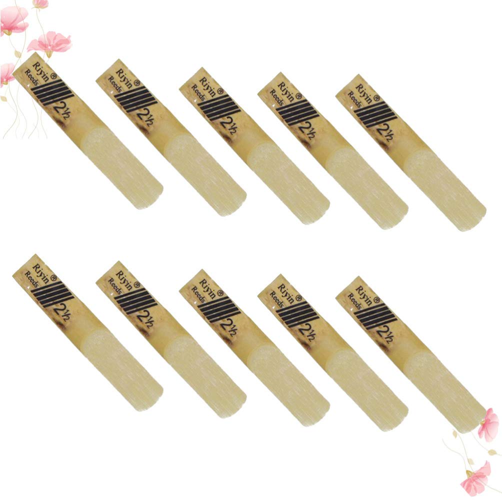 10pcs Professional Bb Clarinet Reeds for B Flat Clarinet - High Quality Woodwind Accessories for Clarinetists | Perfect for Practice, Performances & Band Rehearsals