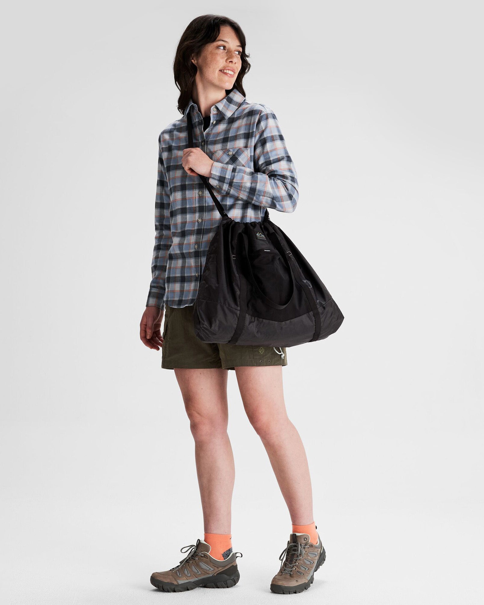 Pack&Go Tote Bag - Stylish Black Stingray Pattern for Women, Work, Travel & Beach | Water-Resistant & Spacious Carryall