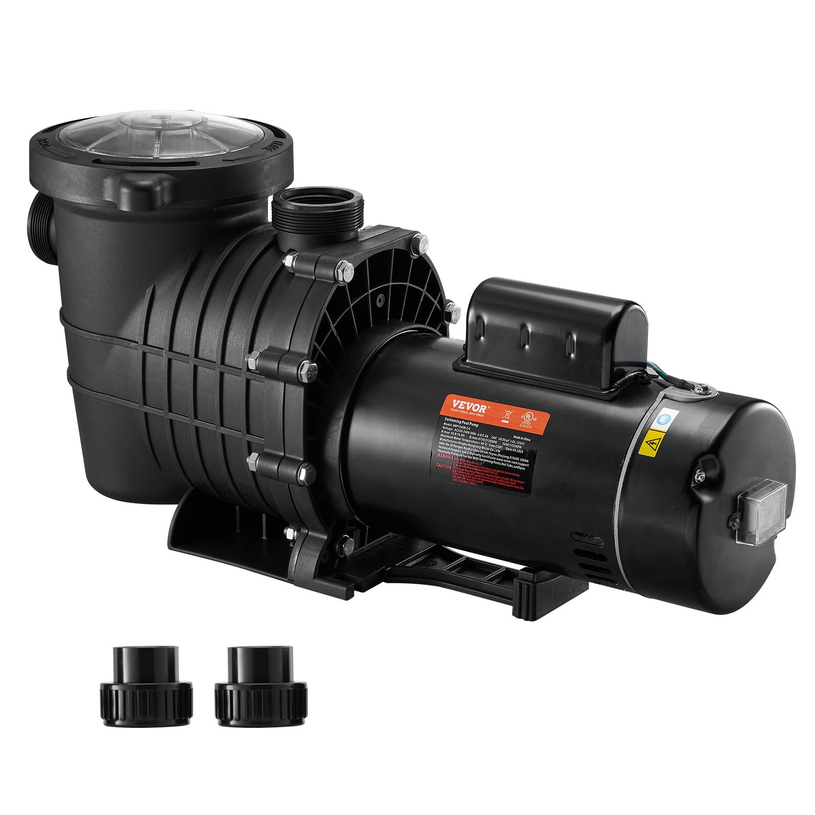 VEVOR 2.0HP Above Ground Pool Pump - 5520 GPH Max Flow, 230V 1500W Dual Speed Energy Efficient Swimming Pool Motor with Strainer Basket - ETL Certified for Safety - Perfect for Inground & Above Ground Pools, Backyard Swimming, and Water Circulation