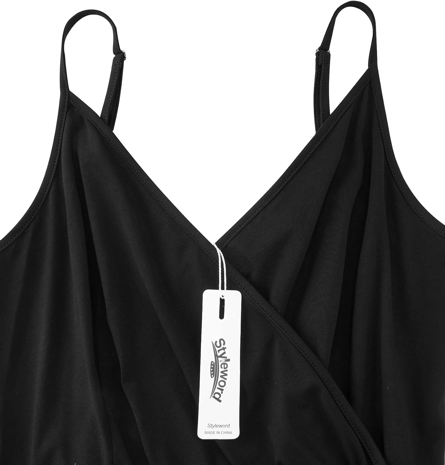 Elegant V-Neck Spaghetti Strap Casual Dress with Pockets - Perfect for Summer Outings, Beach Vacations & Date Nights