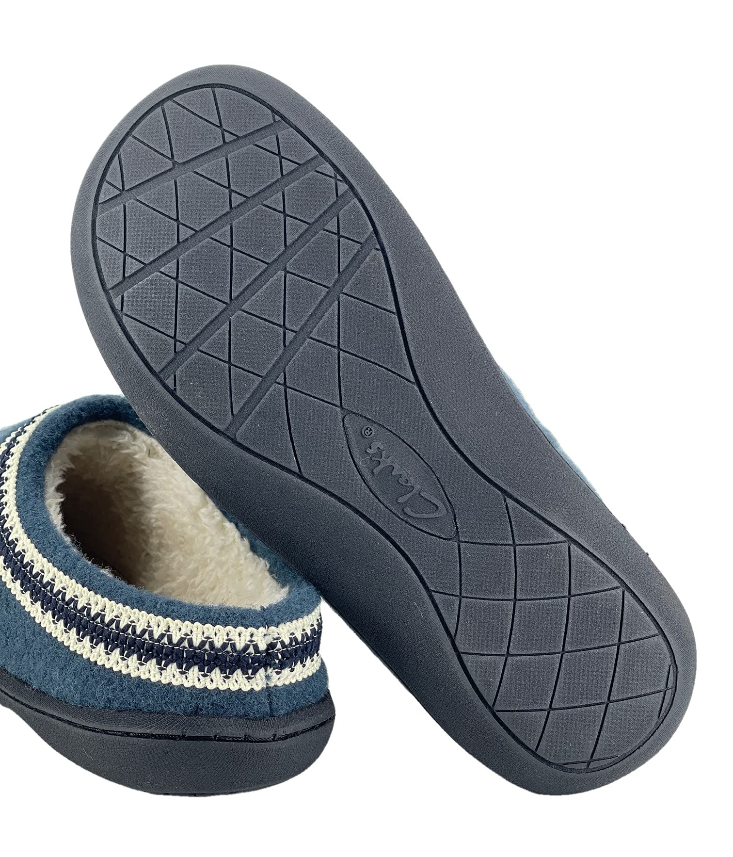 Clarks Women's Wool Felt Clog Slippers JMH1319T - Warm & Cozy Plush Faux Fur Lined Indoor/Outdoor House Shoes - Perfect for Winter Comfort at Home, Office or Quick Errands