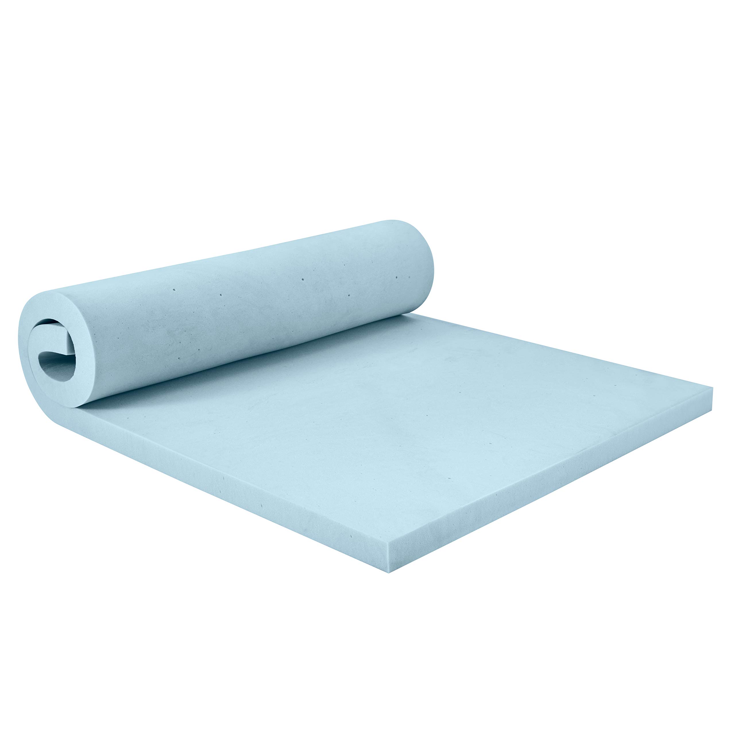 Sealy TrueForm 2 Inch Twin XL Memory Foam Mattress Topper with Gel Infused Technology - Body Contouring Support & Cooling Moisture Wicking Fabric - Perfect for Hot Sleepers & Pressure Relief - Blue - Ideal for Dorm Beds, Guest Rooms & Home Comfort Upgrade