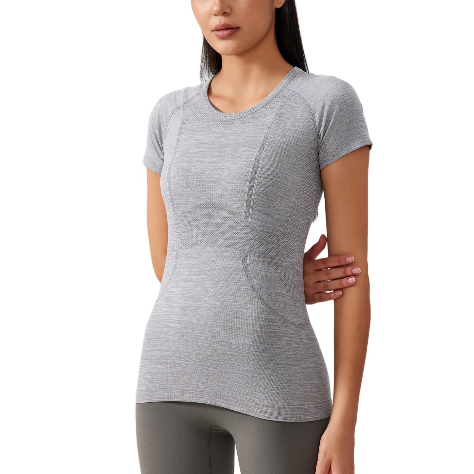 Altiland Women's Seamless Workout T-Shirts - Breathable Short Sleeve Yoga Tops for Gym, Running & Fitness Training - Lightweight Athletic Shirts for Yoga, Pilates & Activewear