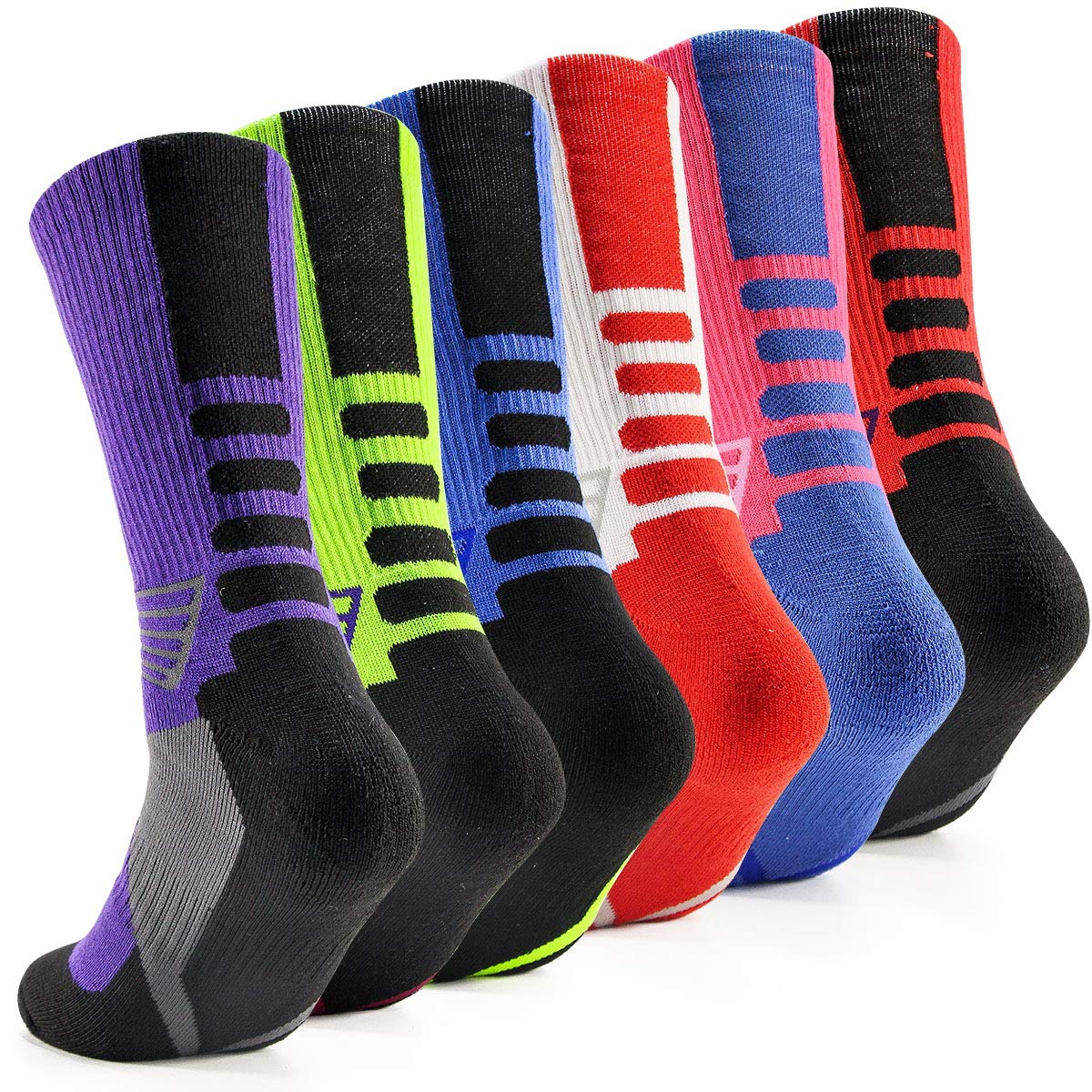 Premium Cushioned Basketball Socks for Men & Women - Moisture Wicking Athletic Crew Socks for Youth & Adults - Perfect for Games, Training and Sports Performance
