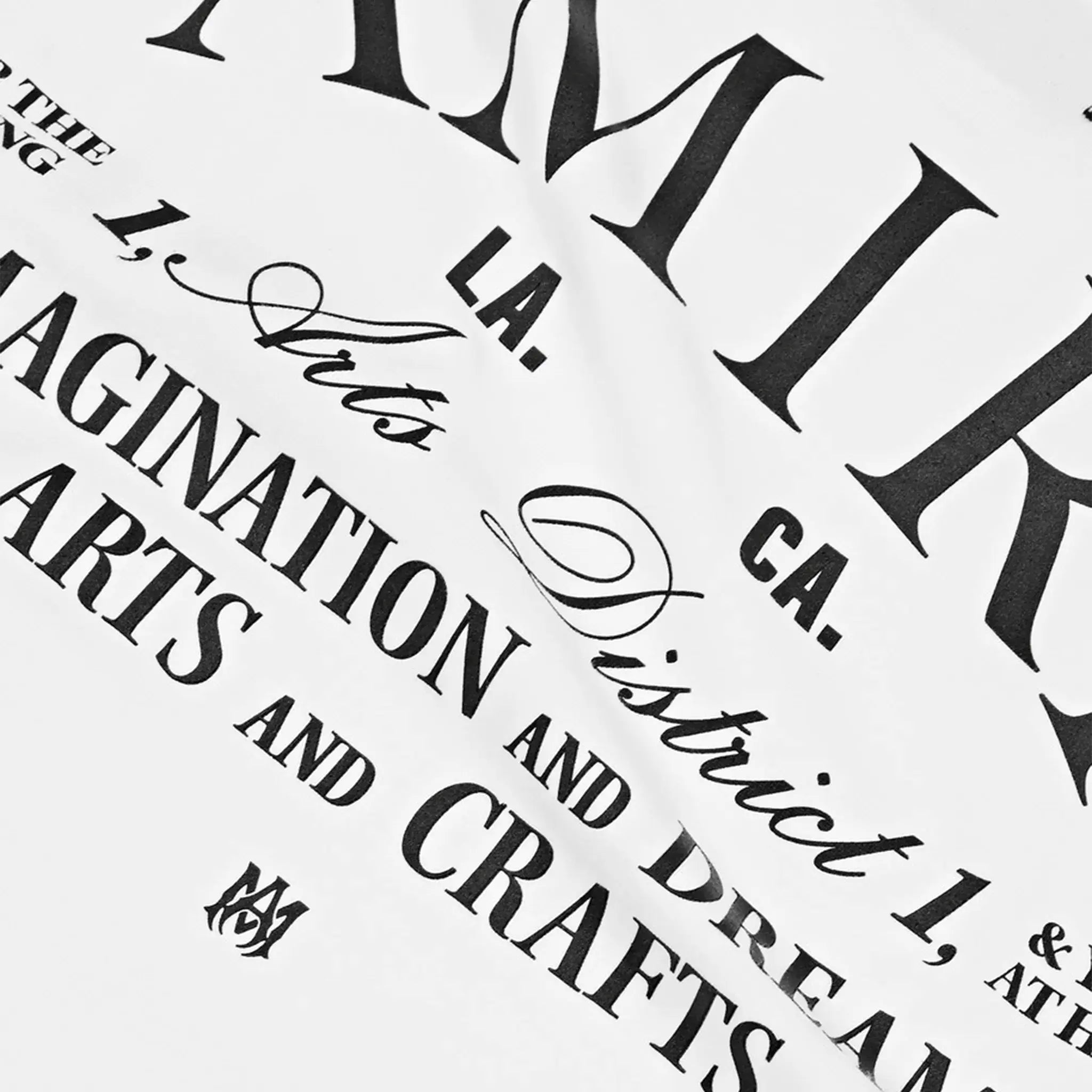 Amiri Arts District White T-Shirt for Men - Premium Cotton Crewneck Tee - Streetwear Fashion - Perfect for Casual Wear & Urban Outfits