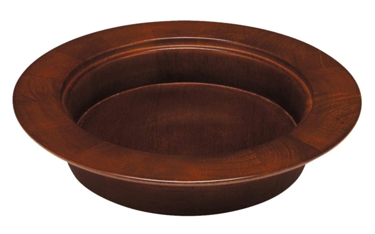 Robert Smith 10 Inch Walnut Stain Wood Stacking Bread Plate - Rustic Serving Tray for Bread, Cheese, Charcuterie & Entertaining | Perfect for Farmhouse Dining, Brunch & Party Platters