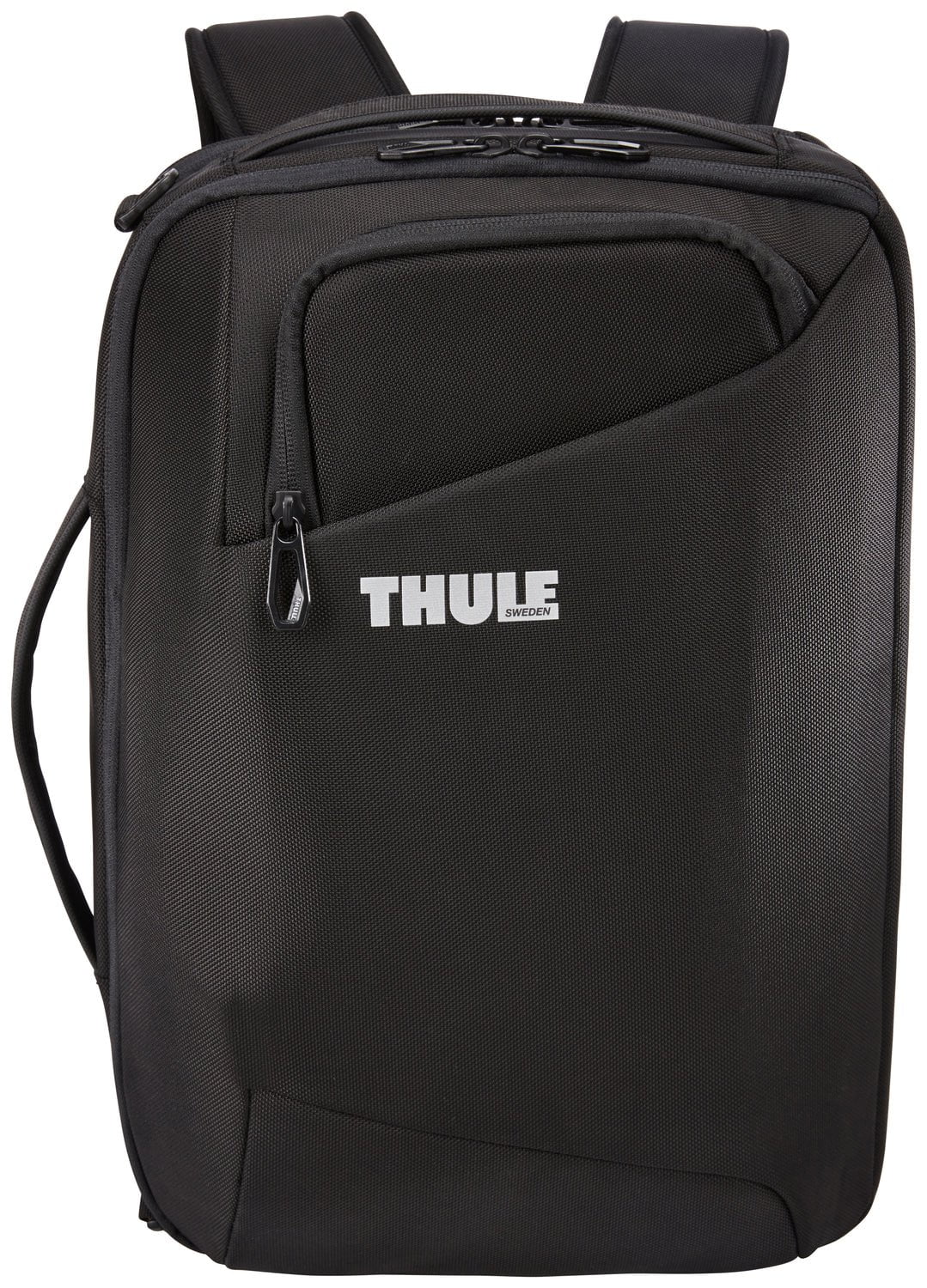 Thule Accent Convertible Backpack 17L - Durable Black Daypack for Hiking, Commuting & Travel | Water-Resistant Laptop Backpack with USB Port