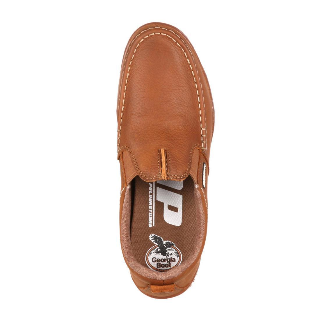 Cedar Falls Moc Toe Slip On Shoes for Men - Comfortable Casual Loafers - Perfect for Work, Walking & Everyday Wear