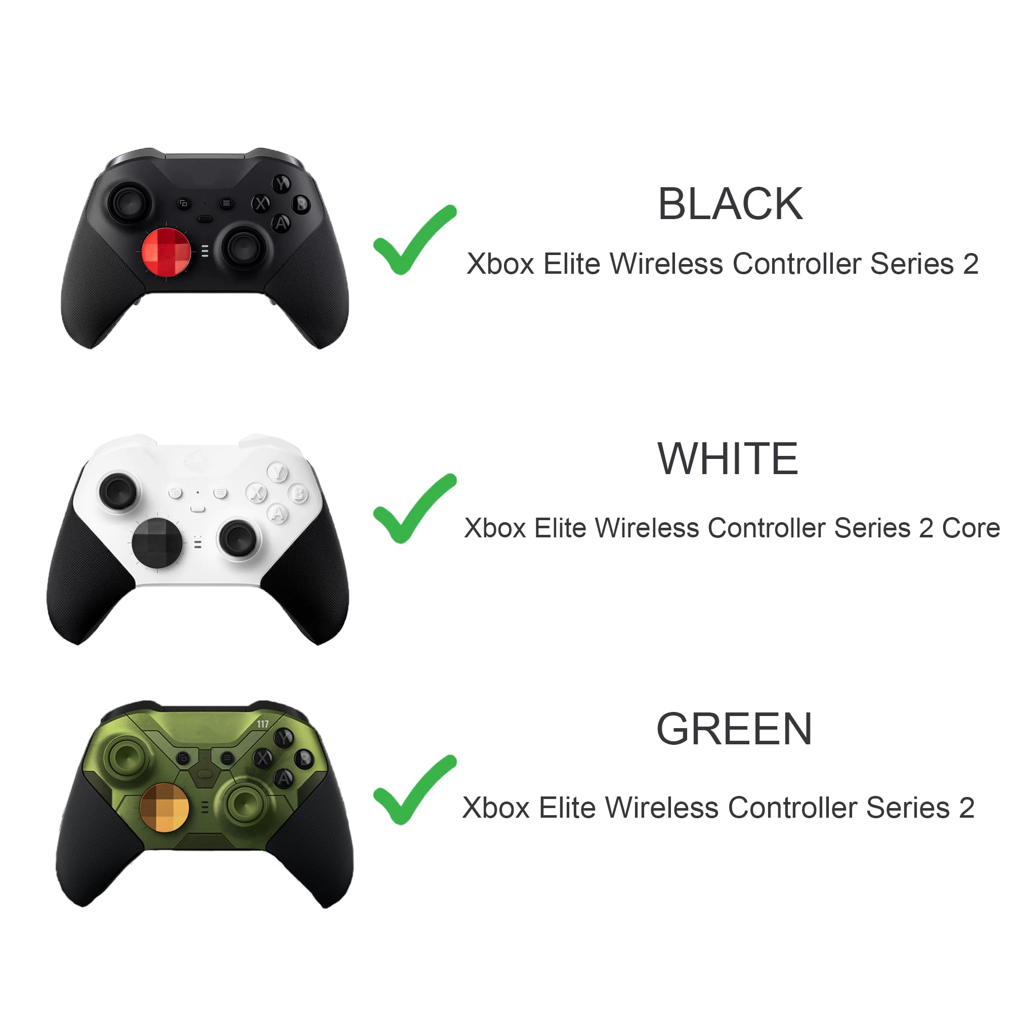 Premium 14-in-1 Metal Thumbsticks Kit for Xbox Elite Wireless Controller Series 2 - Includes 6 Interchangeable Thumbsticks, 4 Paddles, 2 D-Pads, Storage Bag & Tool (Red) - Enhanced Grip & Precision for FPS, Racing & Competitive Gaming
