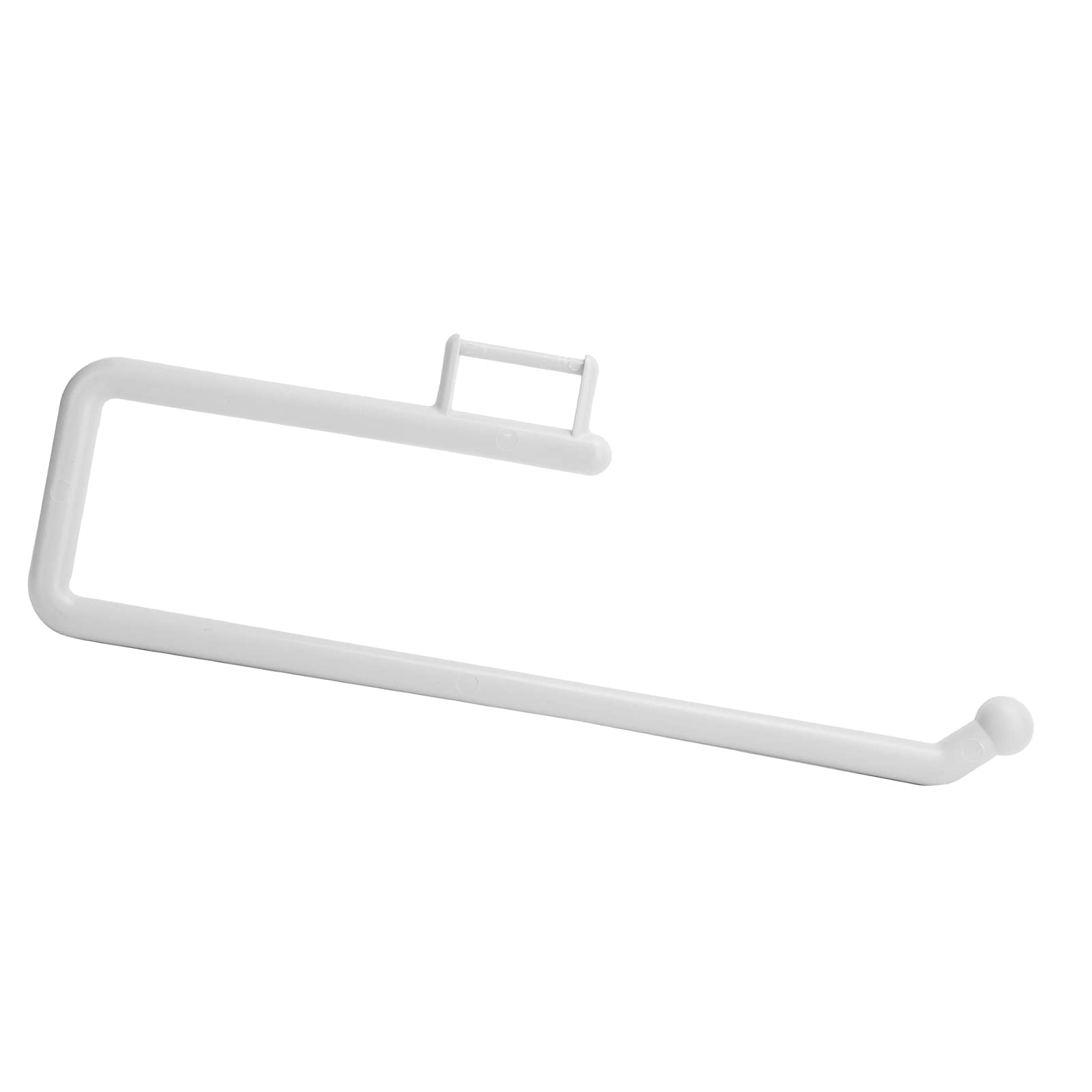 Self Adhesive Wall Mount Paper Towel Holder - White Kitchen & Bathroom Napkin Organizer for Cabinets, Countertops - Perfect for Easy Access to Paper Towels Rolls While Cooking or Cleaning