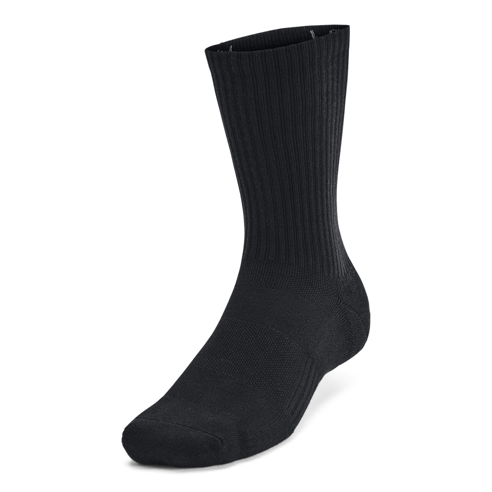 Under Armour Men's Tech Cotton Crew Socks 6-Pack - Moisture Wicking Athletic Socks for Running, Gym & Everyday Comfort