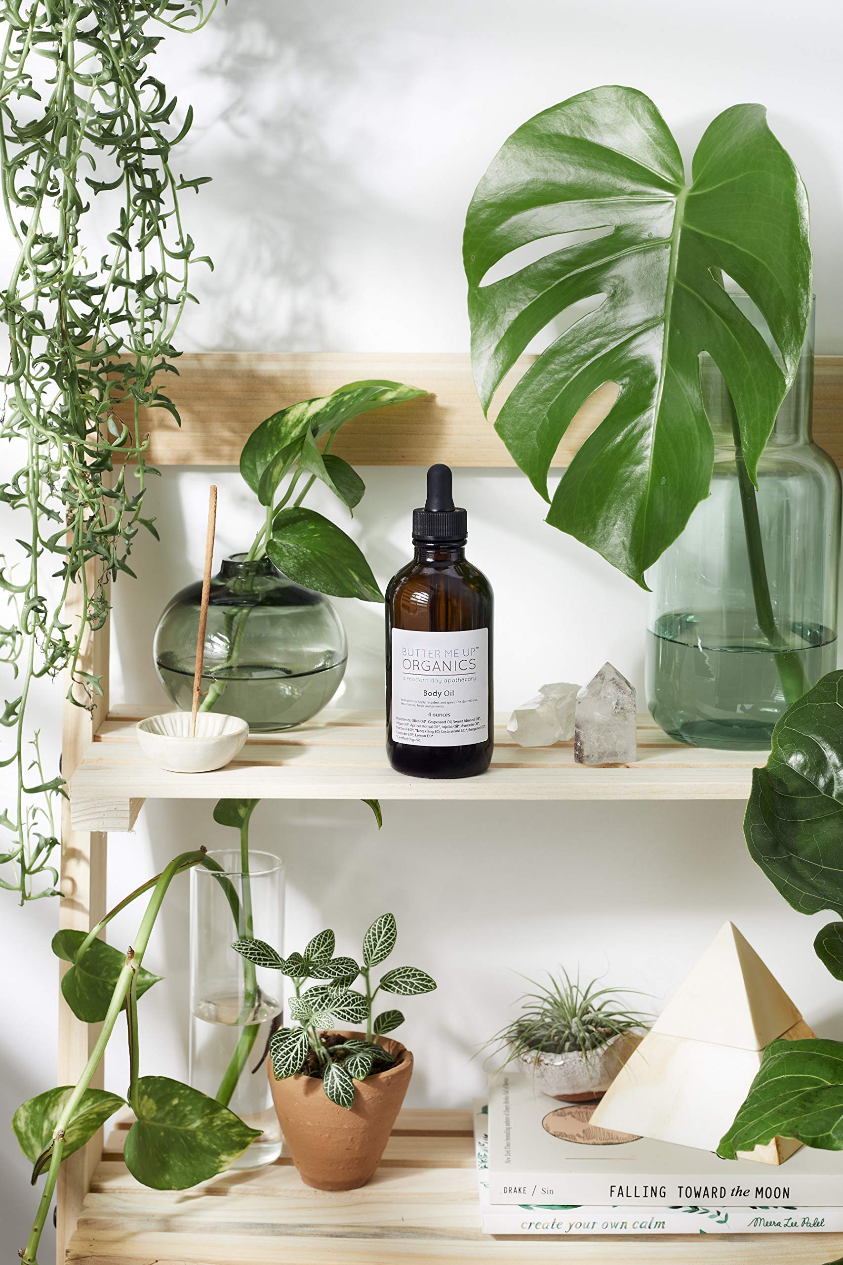 Organic Body Oil Moisturizer - Hydrating & Nourishing Skin Care by Butter Me Up Organics | Perfect for Dry Skin, Massage & Daily Moisturizing