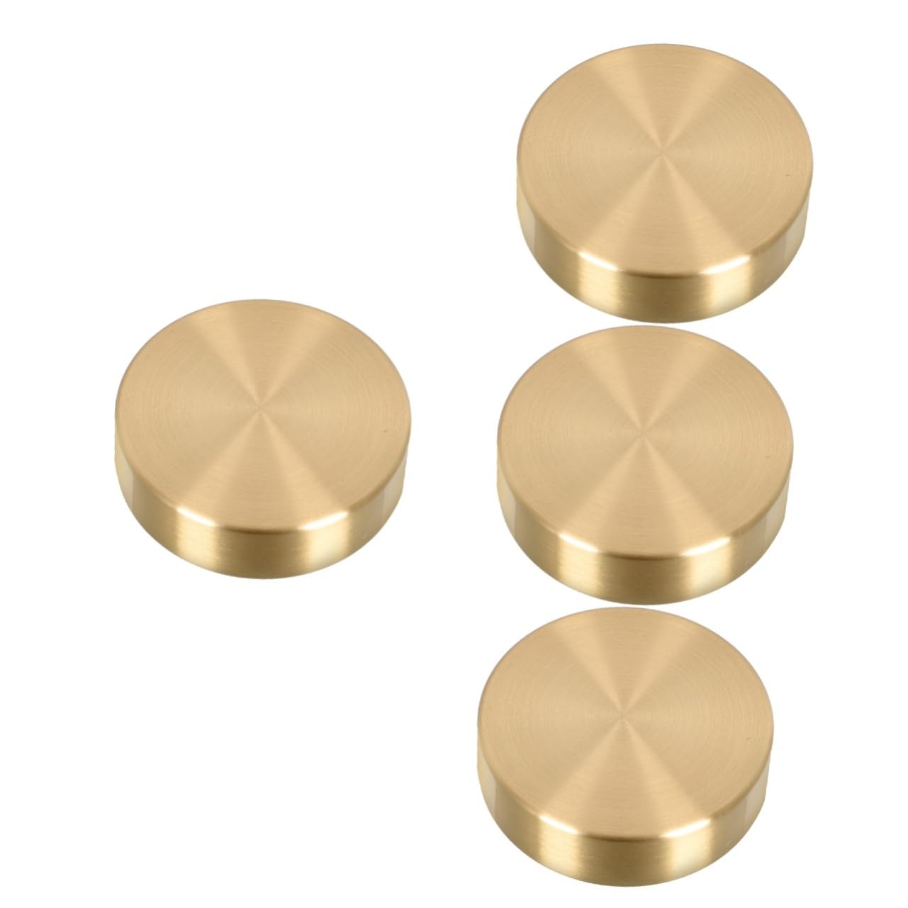 BIUDECO 4pcs Brass Round Paperweight Set - Japanese Style Painting & Office Desk Accessories - Perfect for Art Studios, Home Office, and Gift Giving