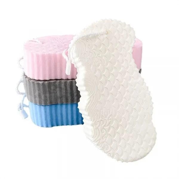LilCARE Super Soft Exfoliating Bath Sponge - Gentle Painless Body Scrubber for Adults, Kids & Pregnant Women - Dead Skin Remover & Cleansing Sponge (2-Pack, Random Color) - Perfect for Shower, Bath & Sensitive Skin Care