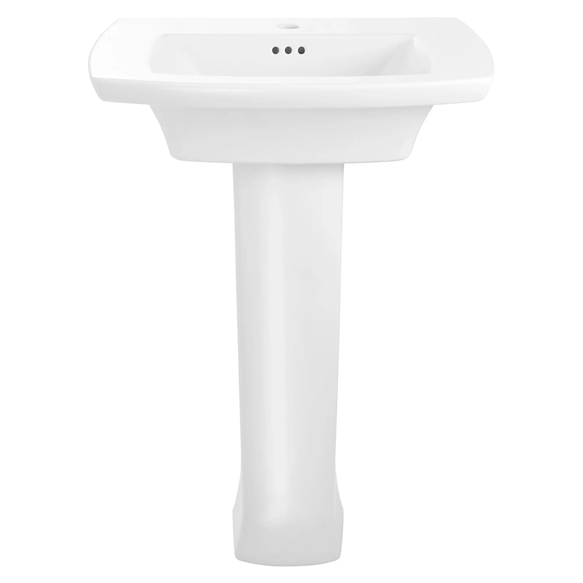 Edgemere Center Hole Pedestal Sink Top with Leg Set - Modern Bathroom Vanity for Small Spaces & Powder Rooms