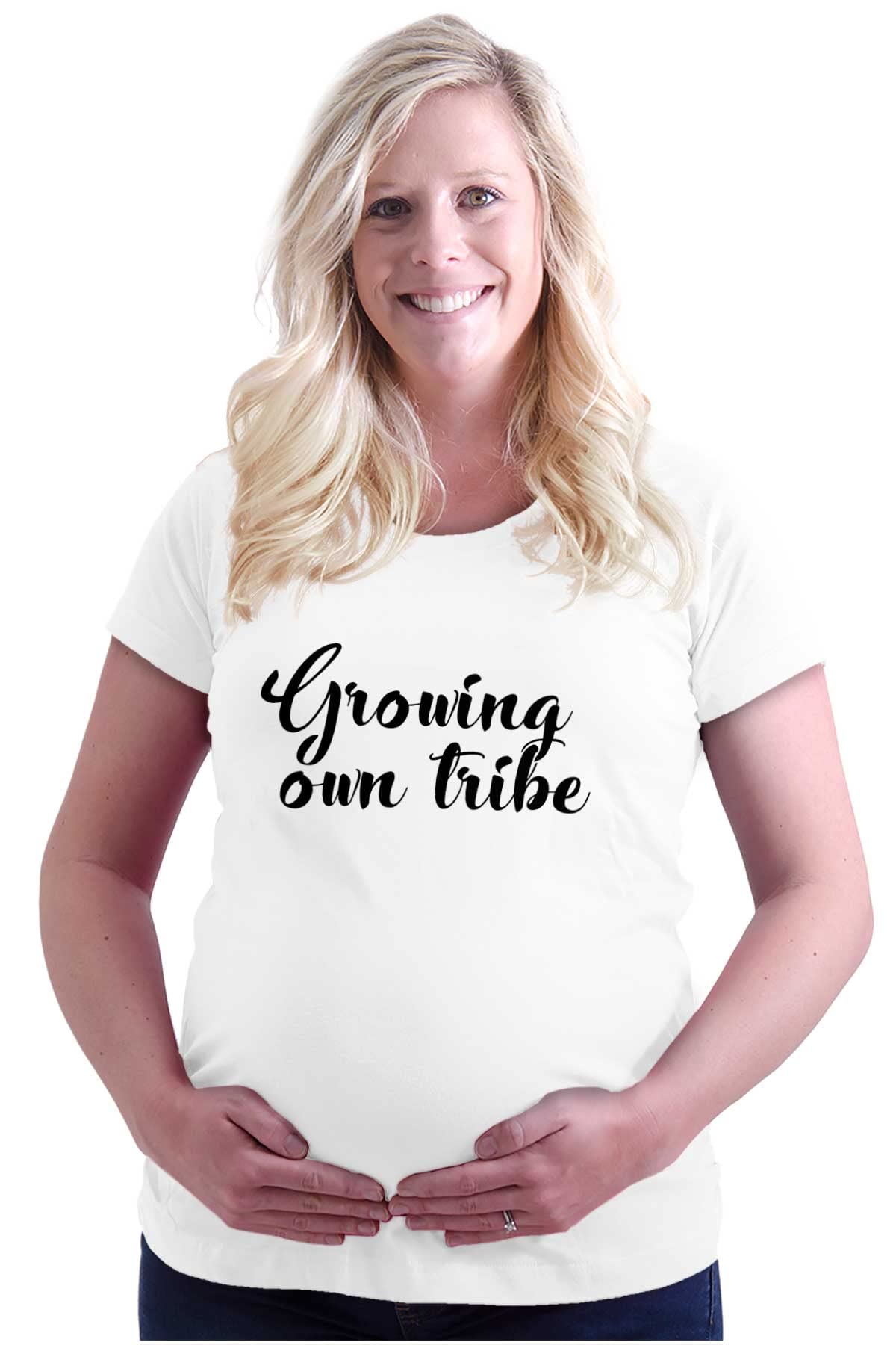 Women's Maternity T-Shirt - 'Growing Our Own Tribe' Pregnancy Tee for Expecting Moms | Comfortable & Stylish Maternity Wear for Pregnancy Announcements, Baby Showers & Family Photos