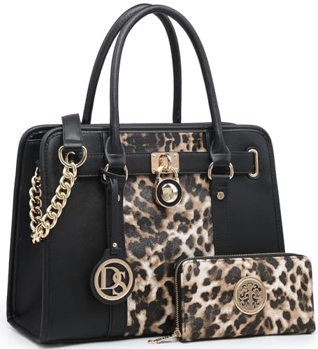 A5 Leopard and Black With Matching Wallet