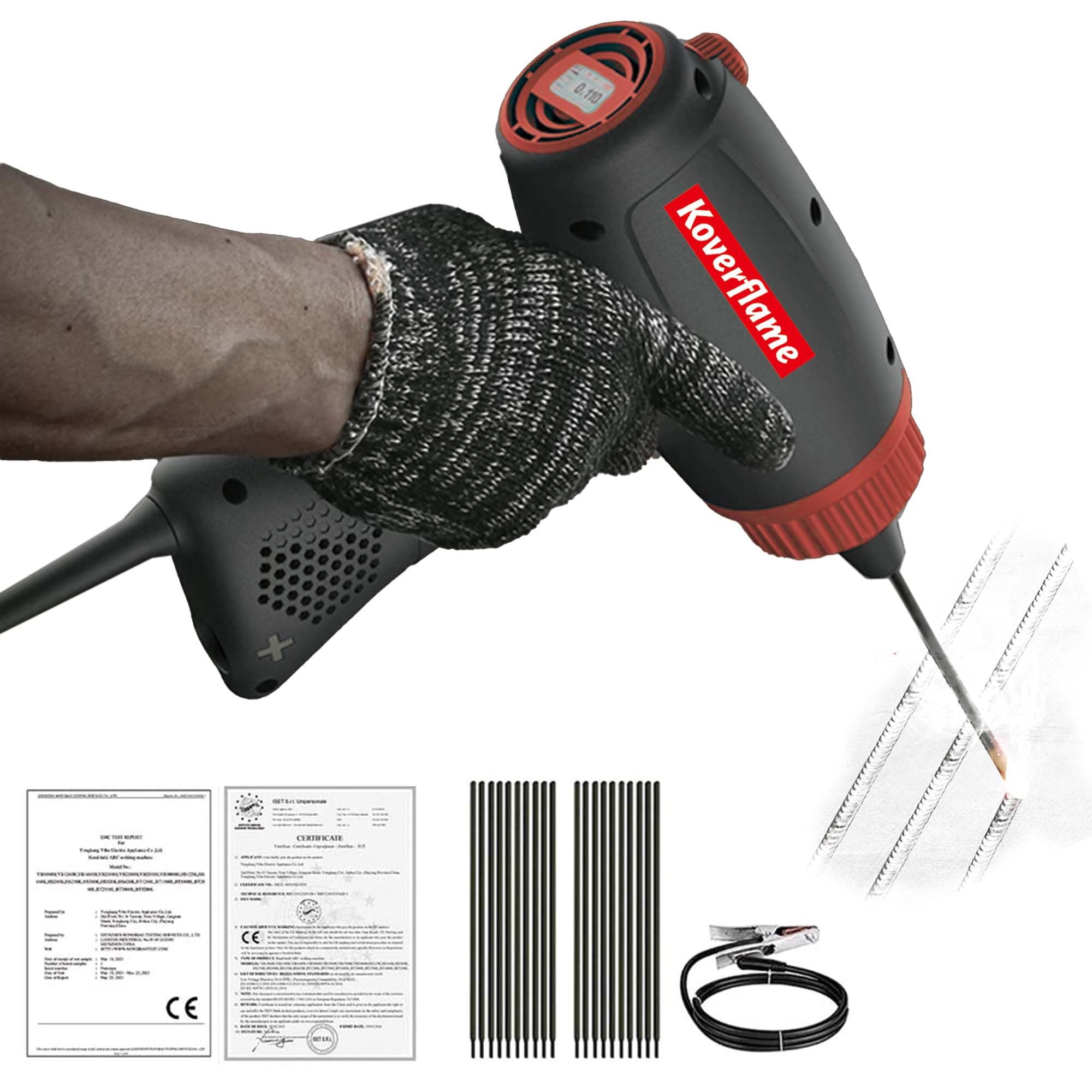 Portable 110V Electric Arc Welding Machine - Handheld Welder with Efficient Cooling & LED Display - DIY, Home & Industrial Use - Perfect for Metal Fabrication, Repairs & Construction Projects