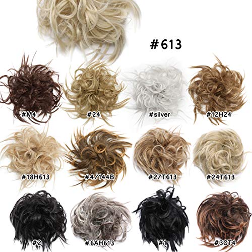 Messy Bun Scrunchie for Women - Stretchable Hair Tie for Tousled Updo & Ponytail - Perfect for Workouts, Yoga, and Everyday Styling