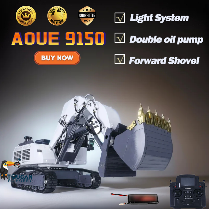 LESU RC Hydraulic Excavator 9150 - 1/14 Scale Remote Controlled Digger Truck with Forward Shovel | Ready-to-Run Hobby Model for Construction Enthusiasts | Perfect for Backyard Digging, Sandbox Play & RC Construction Site Simulation