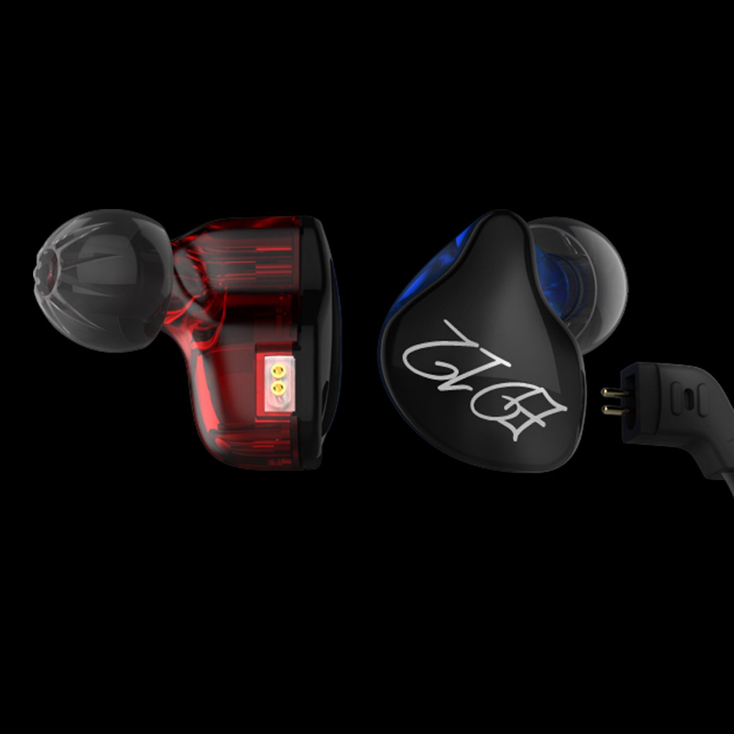 KZ ED12 Professional in-Ear Headphones - High Fidelity Sound, Noise Isolation, Comfort Fit - Compatible with iPhone, Android, Samsung - Perfect for Gym, Travel & Music Lovers (Black, No Mic)