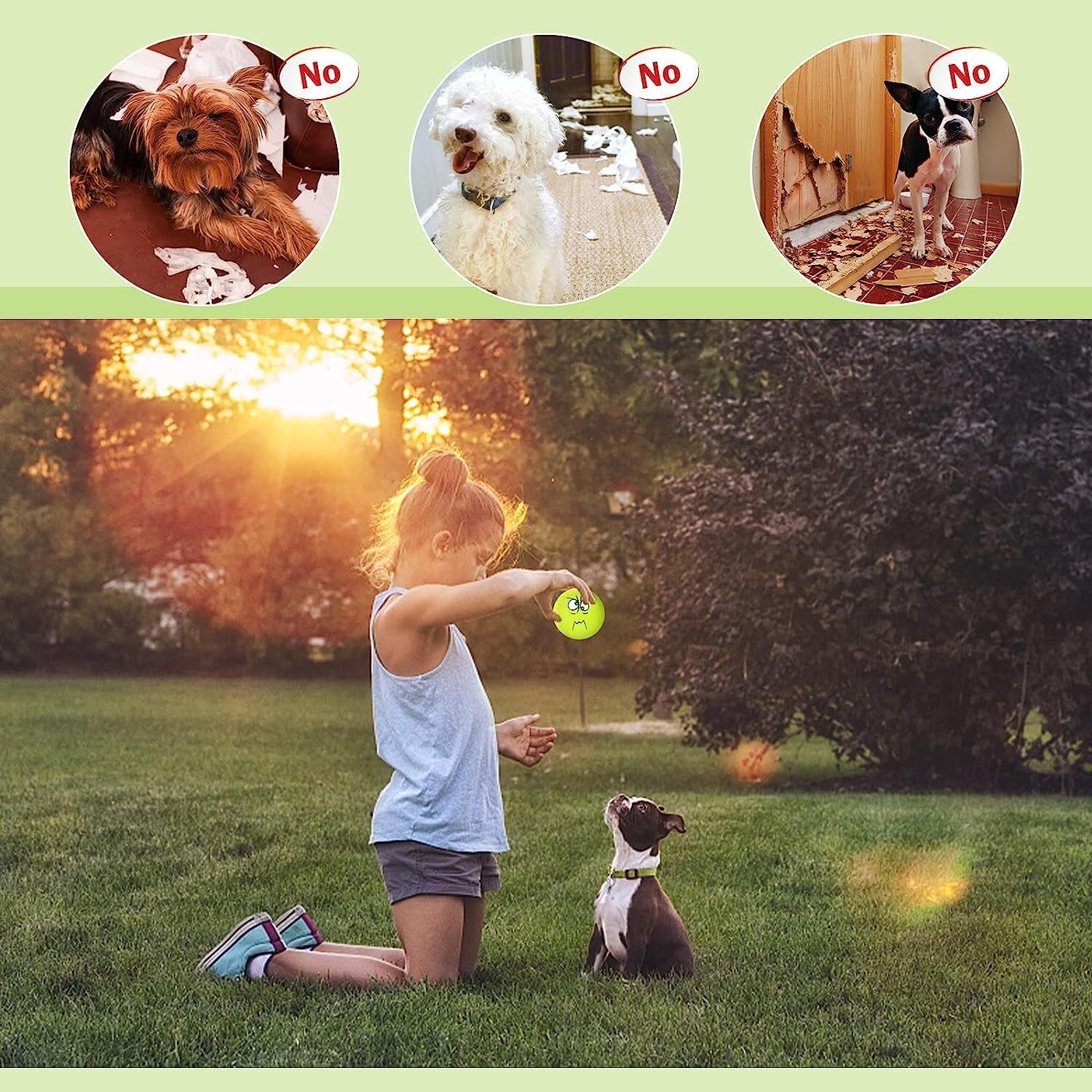 **Durable Latex Rubber Squeaky Dog Toys - 6PCS Soft Chew Teething Fetch Balls for Small & Medium Dogs - Perfect for Playtime, Training & Puppy Gifts**