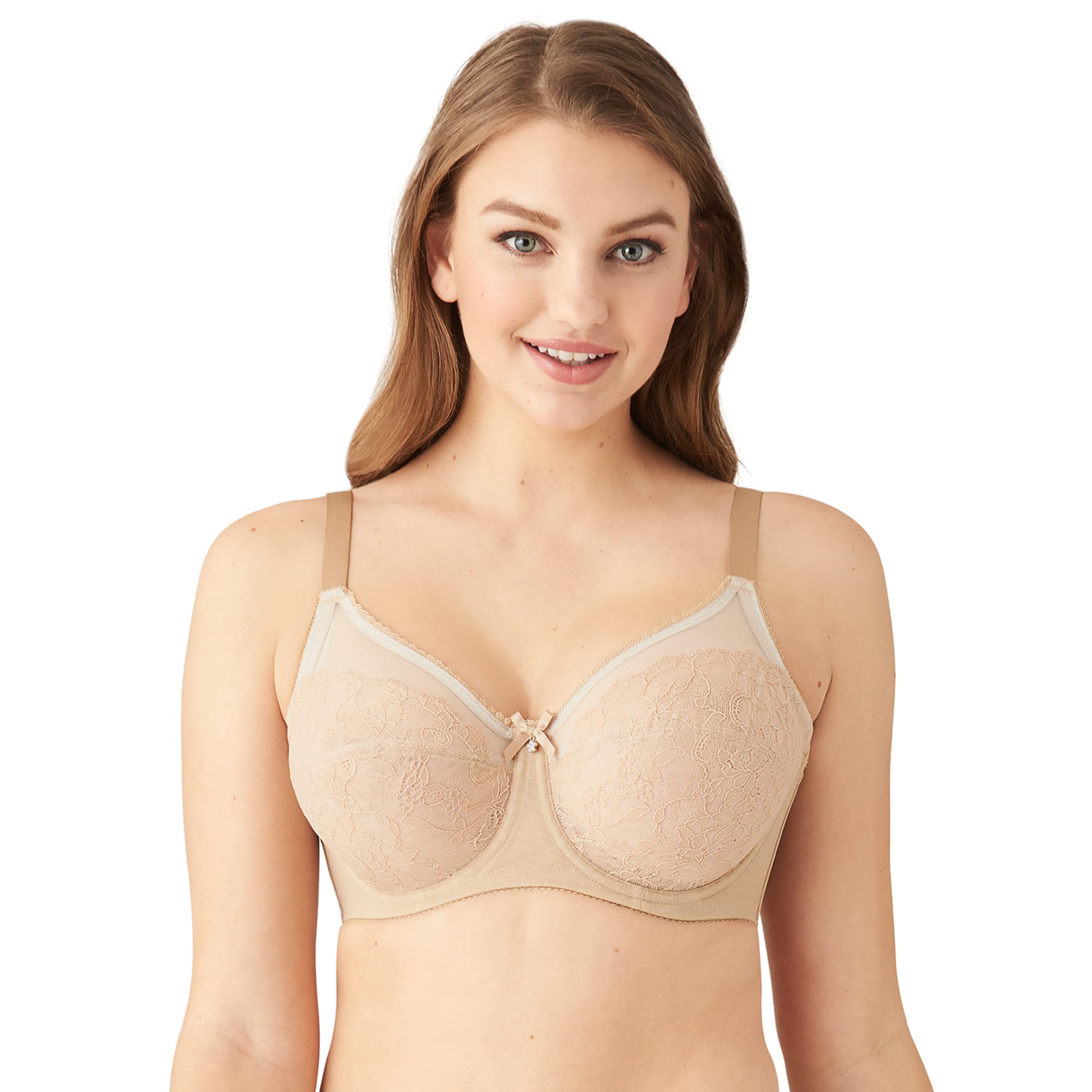 Wacoal Women's Retro Chic Underwire Bra - Comfortable Full Coverage Lace Bra for Everyday Wear & Special Occasions
