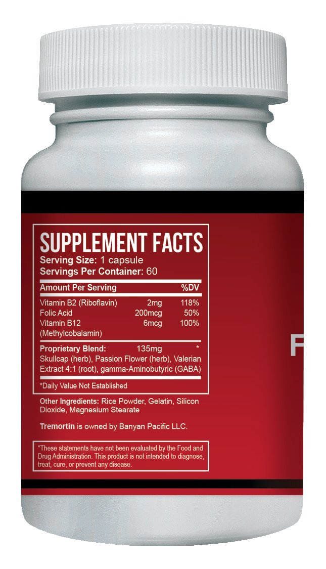 6 Pack Natural Tremor Relief Supplement - Essential Tremor Support for Hands, Arms, Legs & Voice | Helps Reduce Shaking for Daily Activities & Social Situations