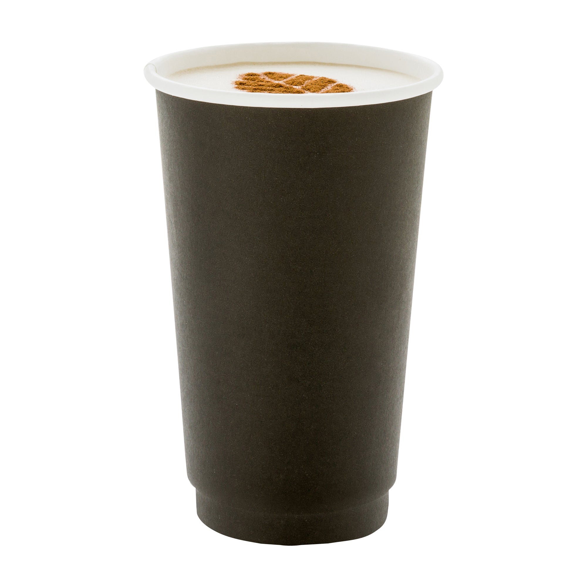 16 oz Black Double Wall Paper Coffee Cups - 500 Count Bulk Box (3.5