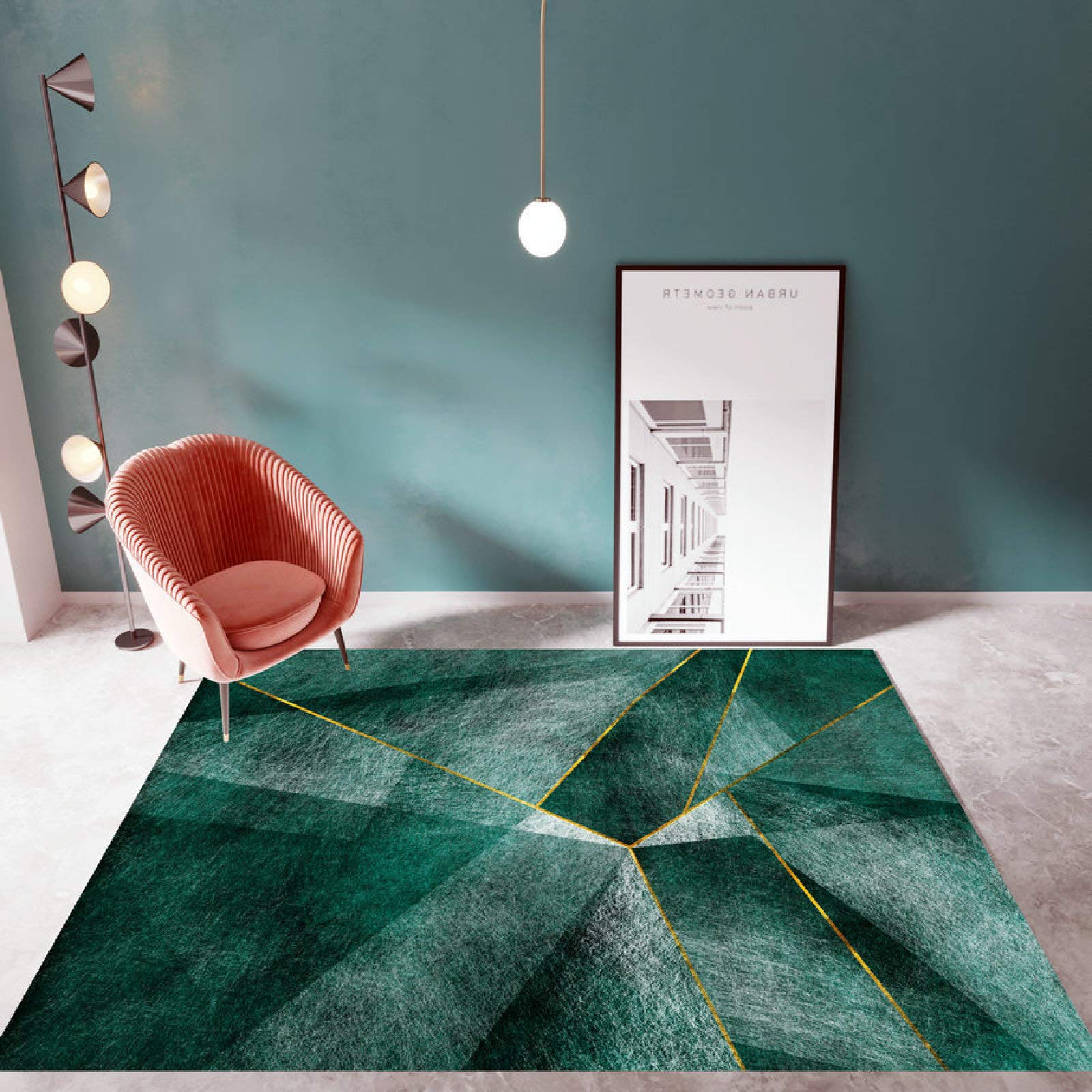 Premium Haiba Area Rugs - Durable Short Pile Living Room, Dining Room & Bedroom Rug - Easy Clean 80x120cm (2.6x3.9ft) - Perfect for Home Decor, Office & High-Traffic Areas
