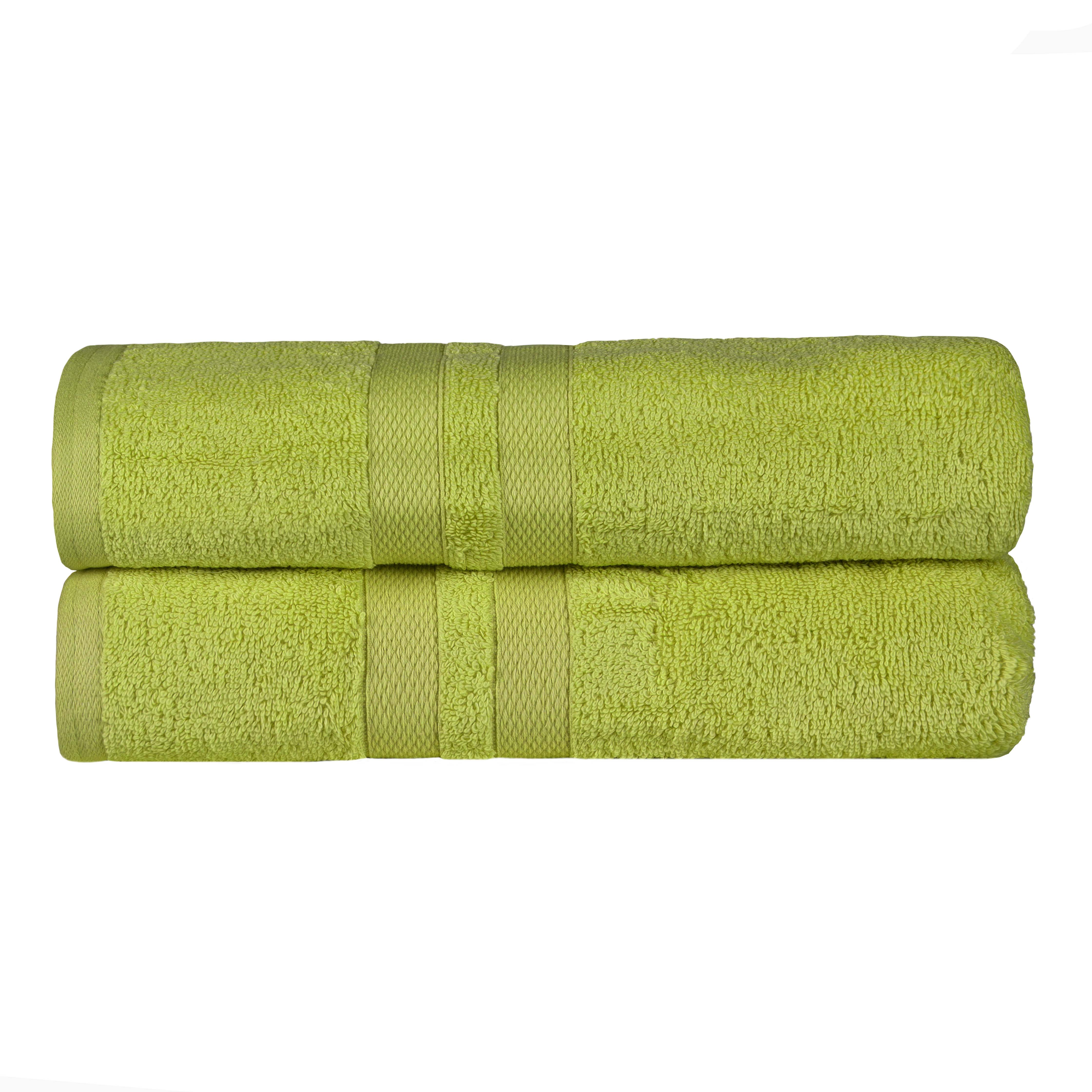 Ultra Soft 100% Cotton Quick Dry Bath Towels Set of 2 - Absorbent & Plush for Bathroom, Spa, Pool, Gym & Beach Use