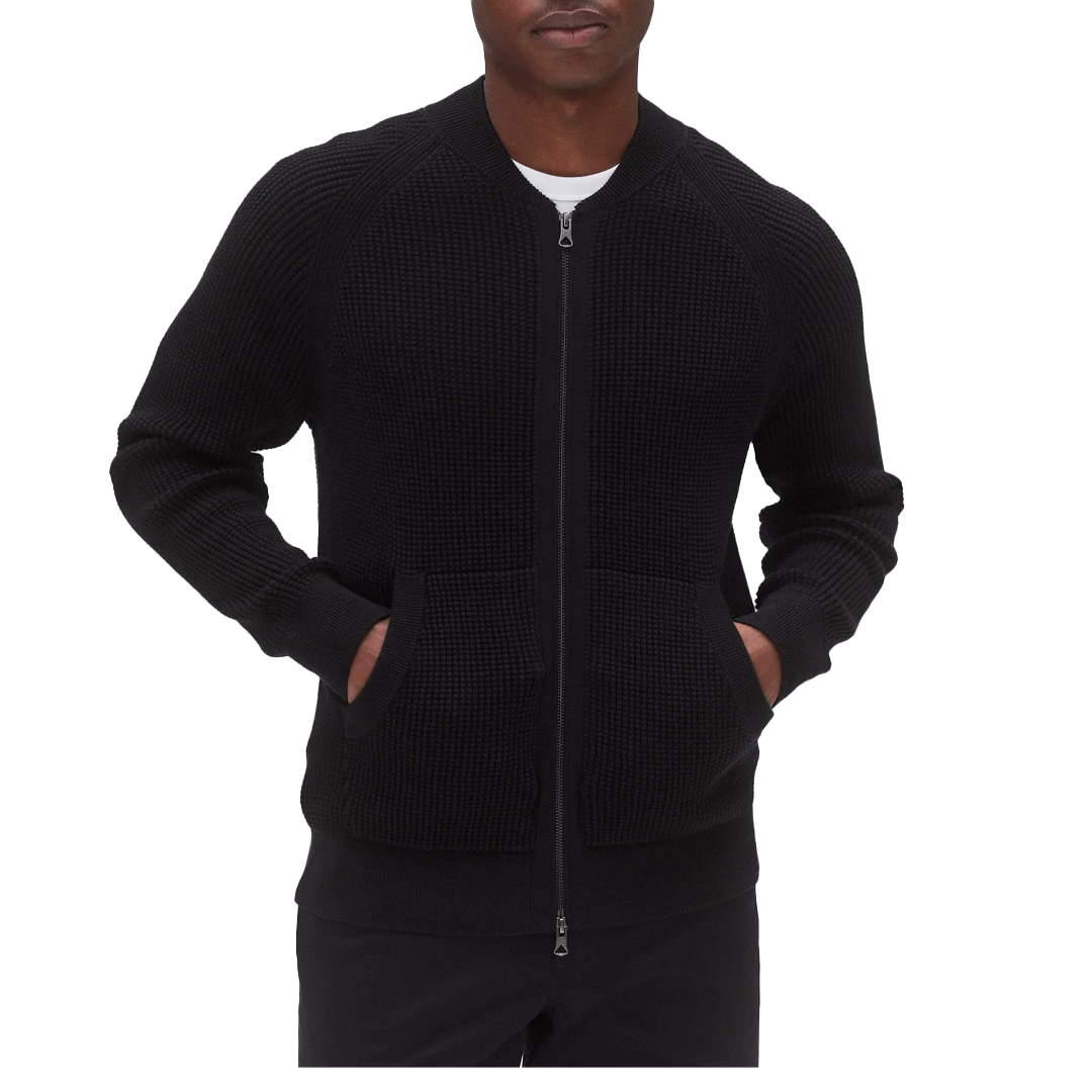 Premium Supima Cotton Knit Bomber Jacket for Men - Lightweight & Stylish Outerwear for Casual Wear, Travel & Outdoor Activities