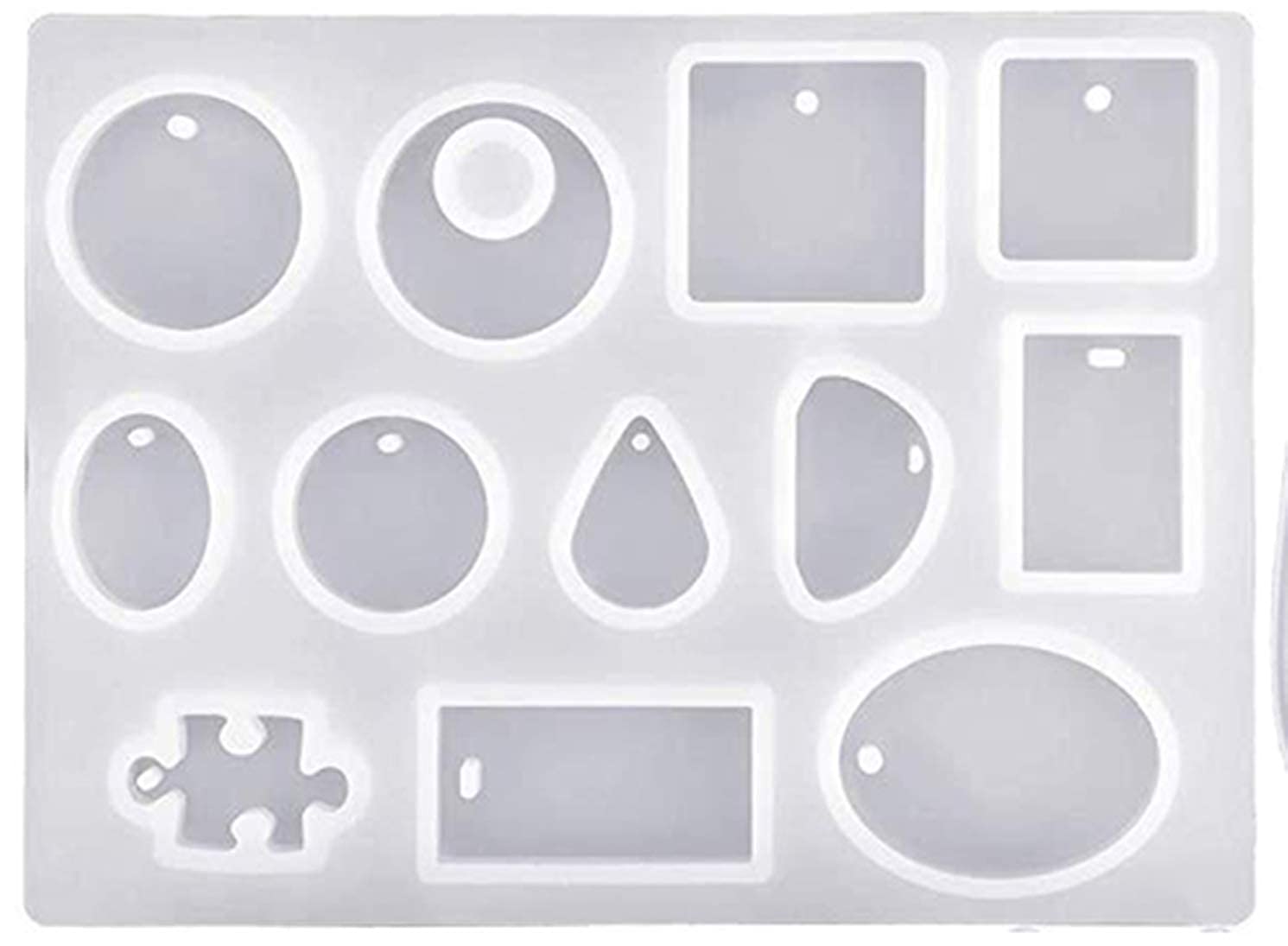 Premium Silicone Resin Molds for DIY Jewelry Making - 12 Cavity UV Epoxy Deep Casting Molds for Pendants, Earrings, Keychains & Bracelets - Perfect for Homemade Crafts, Gifts & Art Projects - Ideal for Resin Art, Handmade Jewelry & Creative DIY Gifts