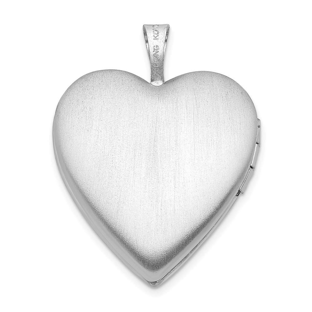Sterling Silver 20mm Black Bow Heart Locket Pendant - Elegant Jewelry Gift for Women, Perfect for Valentine's Day, Anniversary & Special Occasions