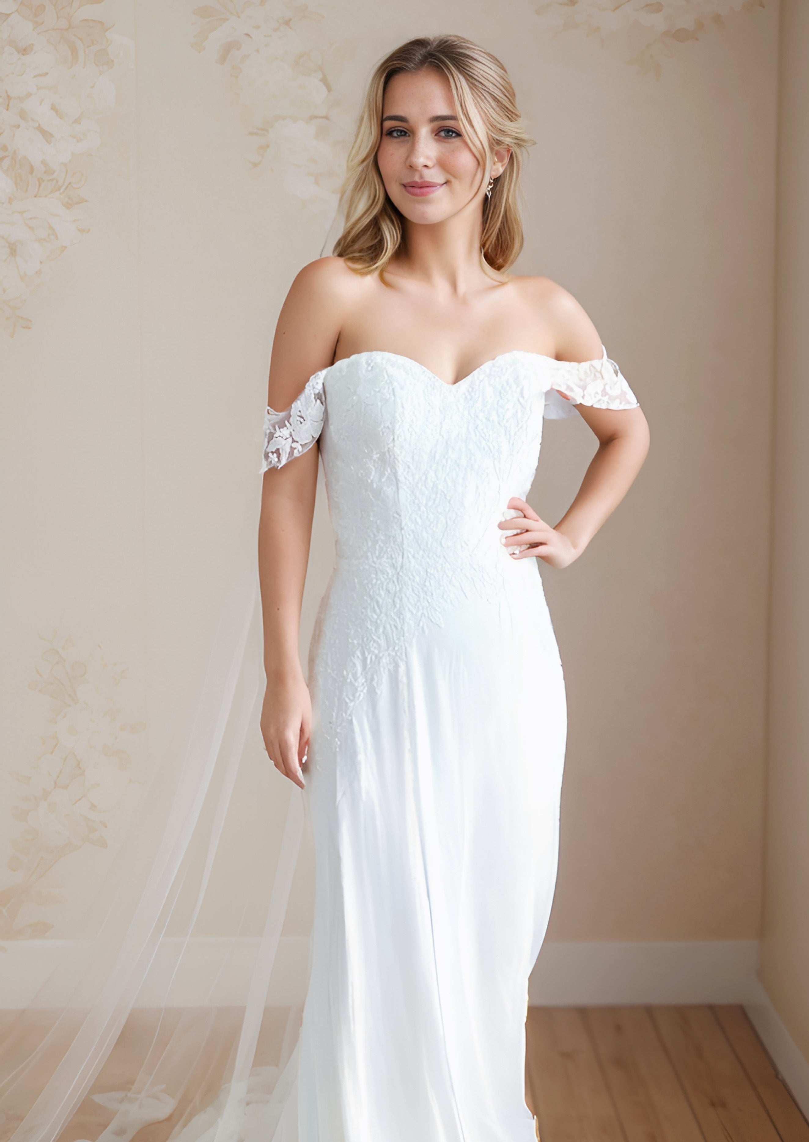 Anomalie Long Lace Vintage Wedding Dress - Stefanie Style | Perfect for Boho, Beach & Garden Weddings