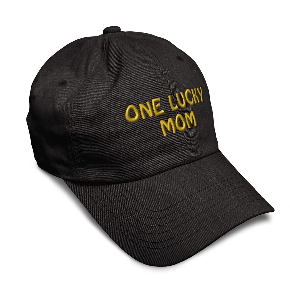 Lucky Mom Blessed Family Baseball Cap - Soft Adjustable Dad & Mom Hats for Men & Women - Perfect for Family Outings, Sports Events & Daily Wear