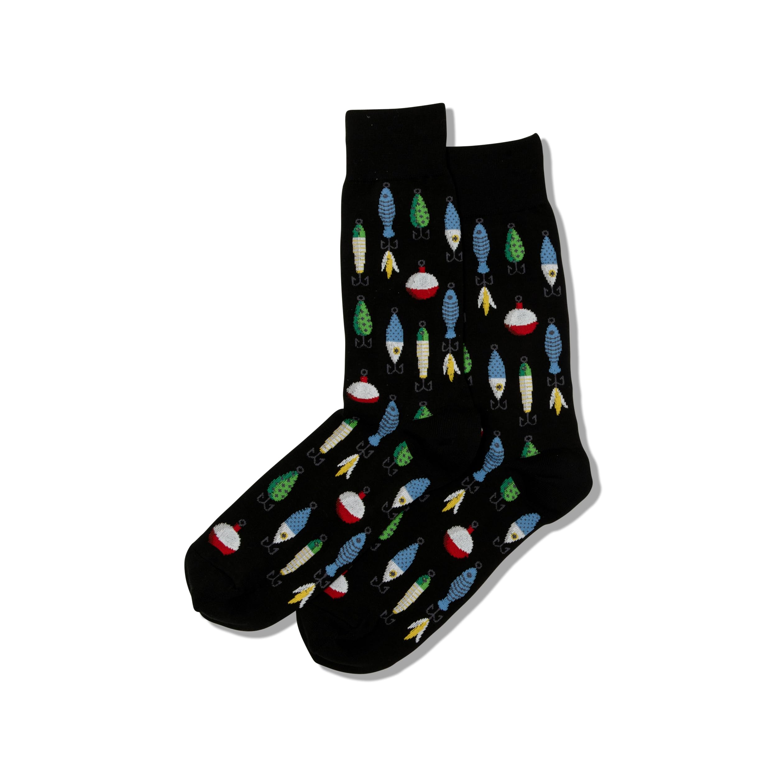 Hot Sox Men's Fun Fishing & Outdoors Crew Socks - 1 Pair Pack - Cool & Funny Gift Ideas for Anglers, Campers & Outdoor Enthusiasts