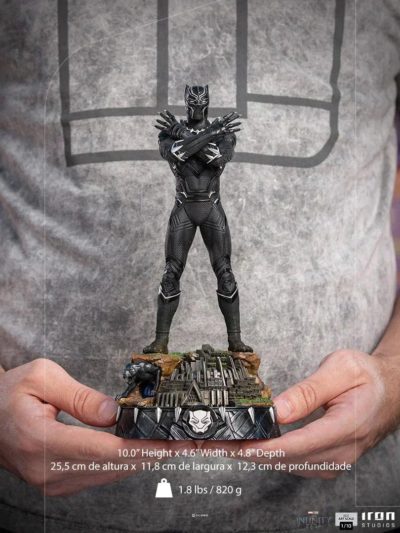 Iron Studios The Infinity Saga Black Panther Deluxe BDS Art Scale 1/10 Statue - Marvel Collectible Figure for Display & Home Decor