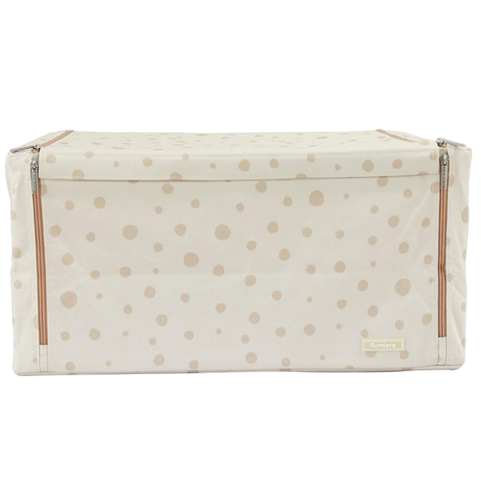LANHA Collapsible Storage Box with Zip Lid Handles - Foldable Fabric Storage Bins with Lids for Towels, Books, Toys & Clothes - Eco-Friendly Home Organization Solution for Bedroom, Nursery & Closet