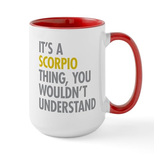 White/Red Inside - Scorpio Thing Large Mug