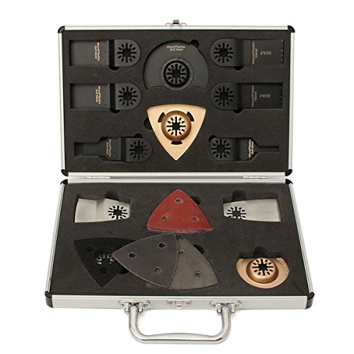 34pcs Saw Blades Set for Bosch Fein Makita Oscillating Multitool - Premium Wood & Metal Cutting Kit for DIY Projects, Home Renovation & Professional Use