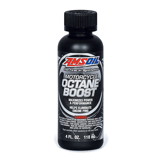 AMSOIL Motorcycle Octane Boost 4 oz - Premium Fuel Additive for Improved Performance & Acceleration - Ideal for Cruisers, Sport Bikes & Off-Road Riding