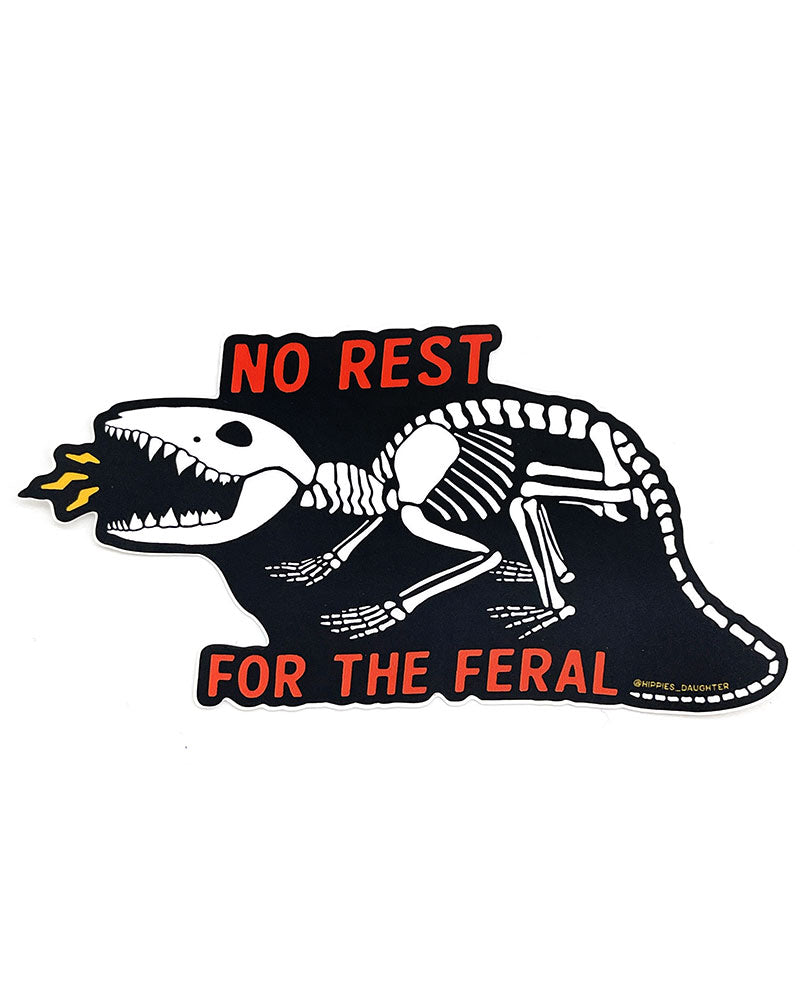 Feral Sticker - Unique Vinyl Decal for Laptops, Cars & DIY Projects - Perfect for Outdoor Enthusiasts & Adventure Lovers