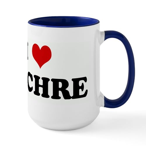 White/Navy Inside - I Love EUCHRE Mugs