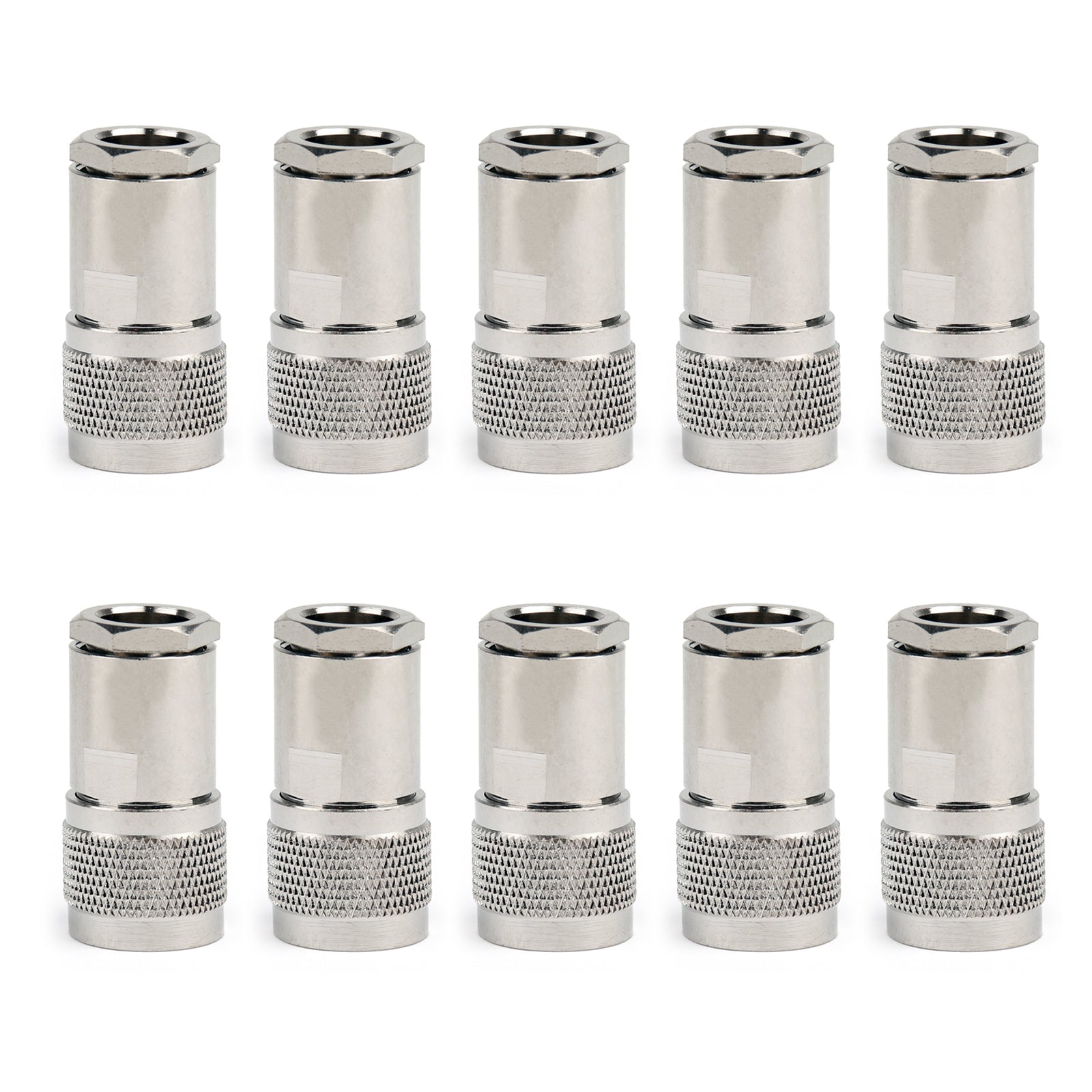 10PCS N Male Clamp Plug RF Coaxial Connector for LMR400 RG8 RG213 Cables - Perfect for Ham Radio, Antenna & CCTV Installations