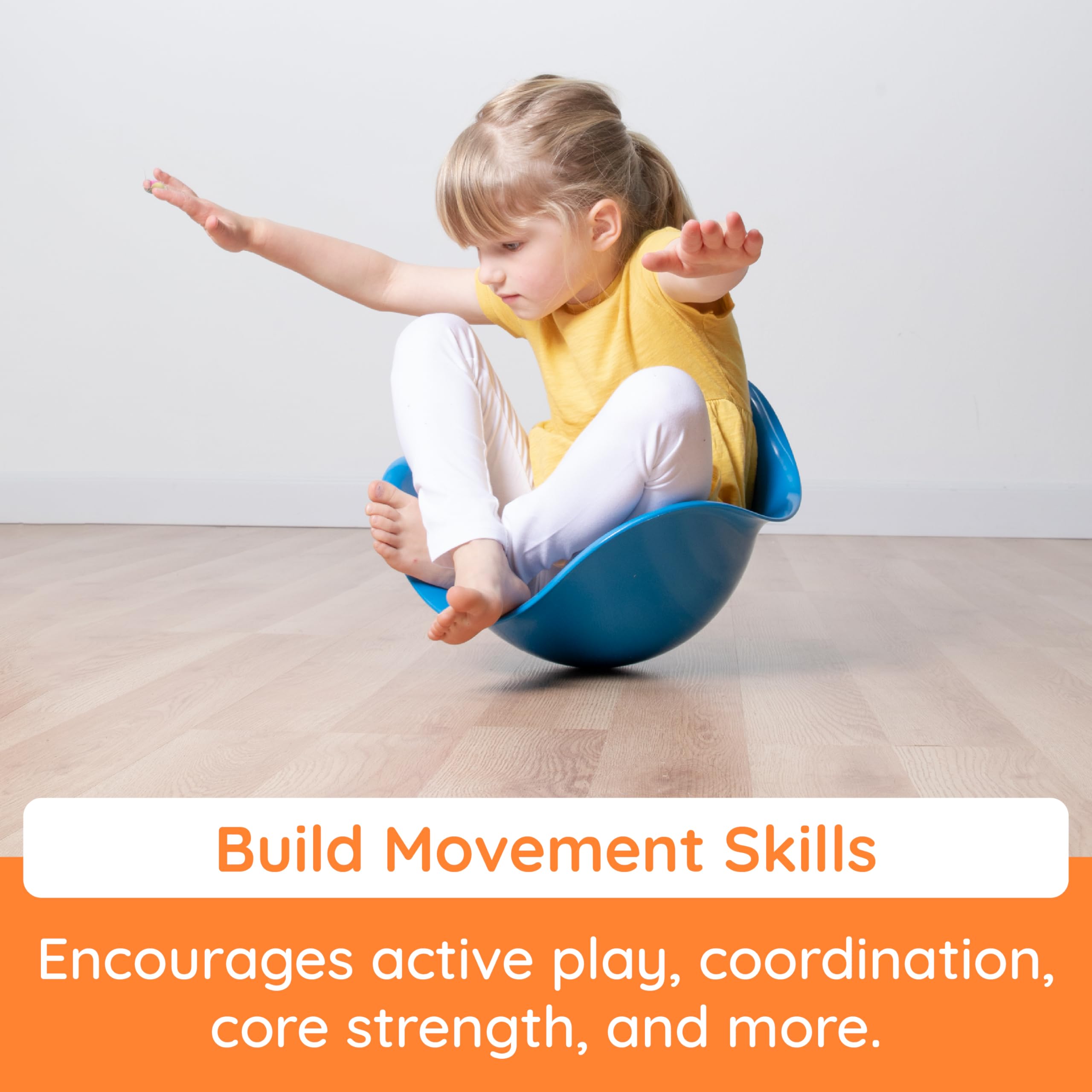 Fat Brain Toys Bilibo by MOLUK - Beige Spinning Seat for Kids - Indoor & Outdoor Play, Sensory Development, Imaginative Fun
